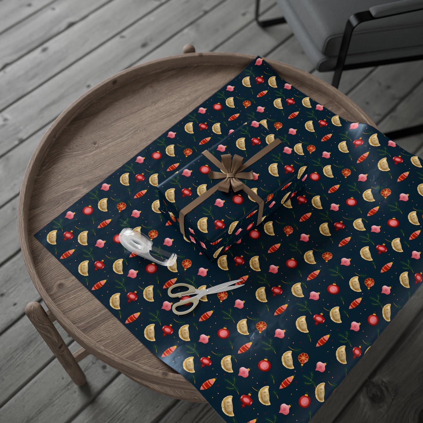 Pierogi Christmas Festive Wrapping Paper, Creative Gift Wrap, Holiday Wrap,  Decorative Paper for All Occasions, Unique Gift Presentation