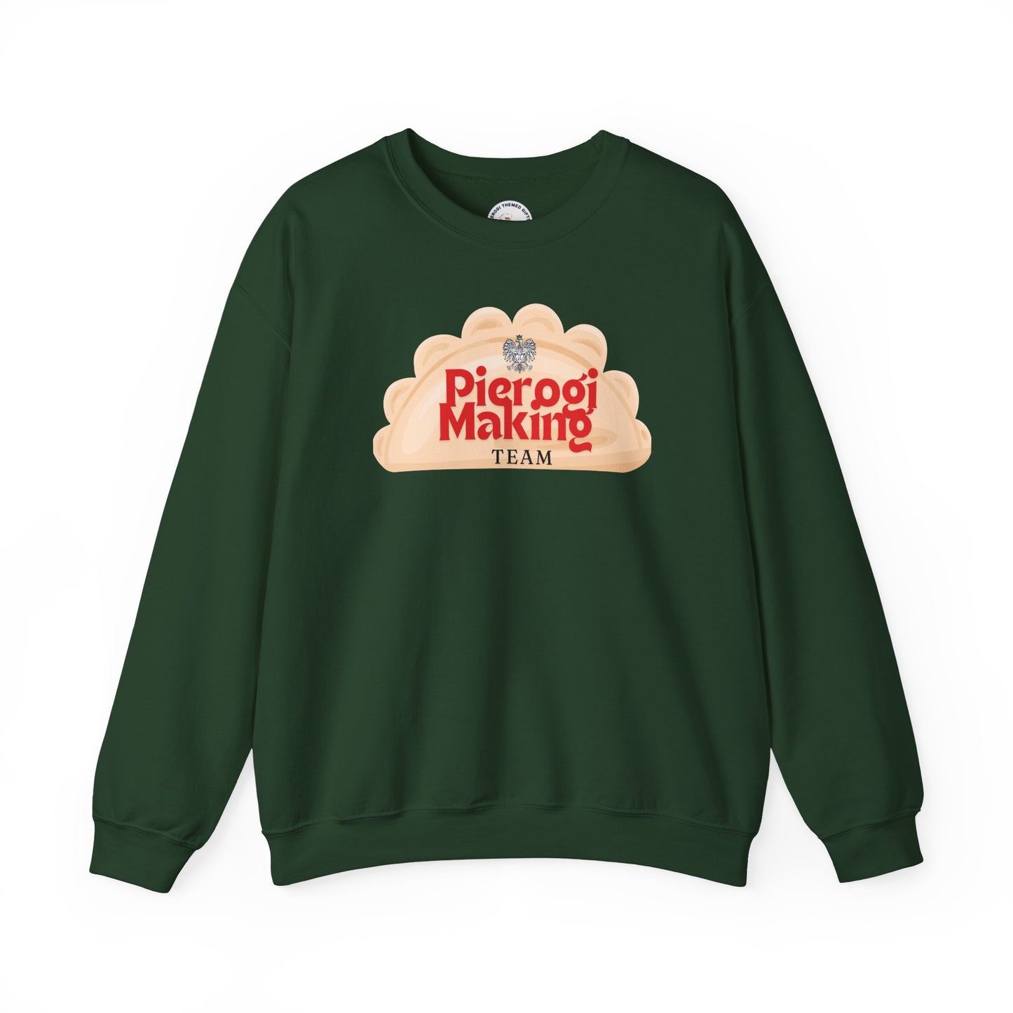 Pierogi Making Team Crewneck Sweatshirt | Polish Pierogi Design With Polish Eagle