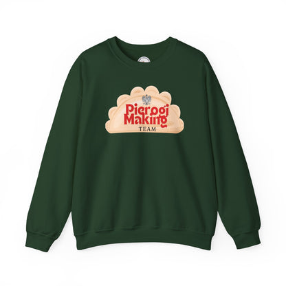 Pierogi Making Team Crewneck Sweatshirt | Polish Pierogi Design With Polish Eagle