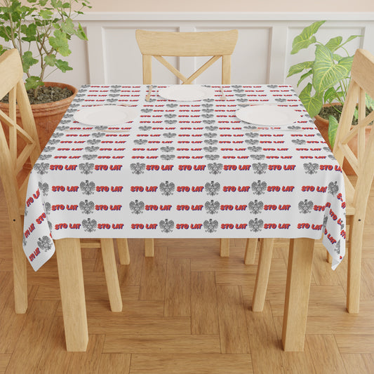 Sto Lat Polish Eagle Pattern Tablecloth —  Kitchen Dining Decor