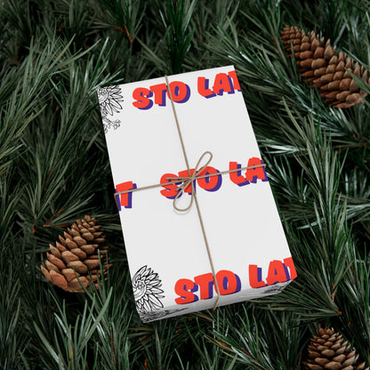 Sto Lat Gift Wrap, Polish Eagle Design, Unique Wrapping Paper for Holidays, Birthdays, Weddings, Celebrations