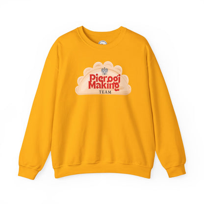 Pierogi Making Team Crewneck Sweatshirt | Polish Pierogi Design With Polish Eagle