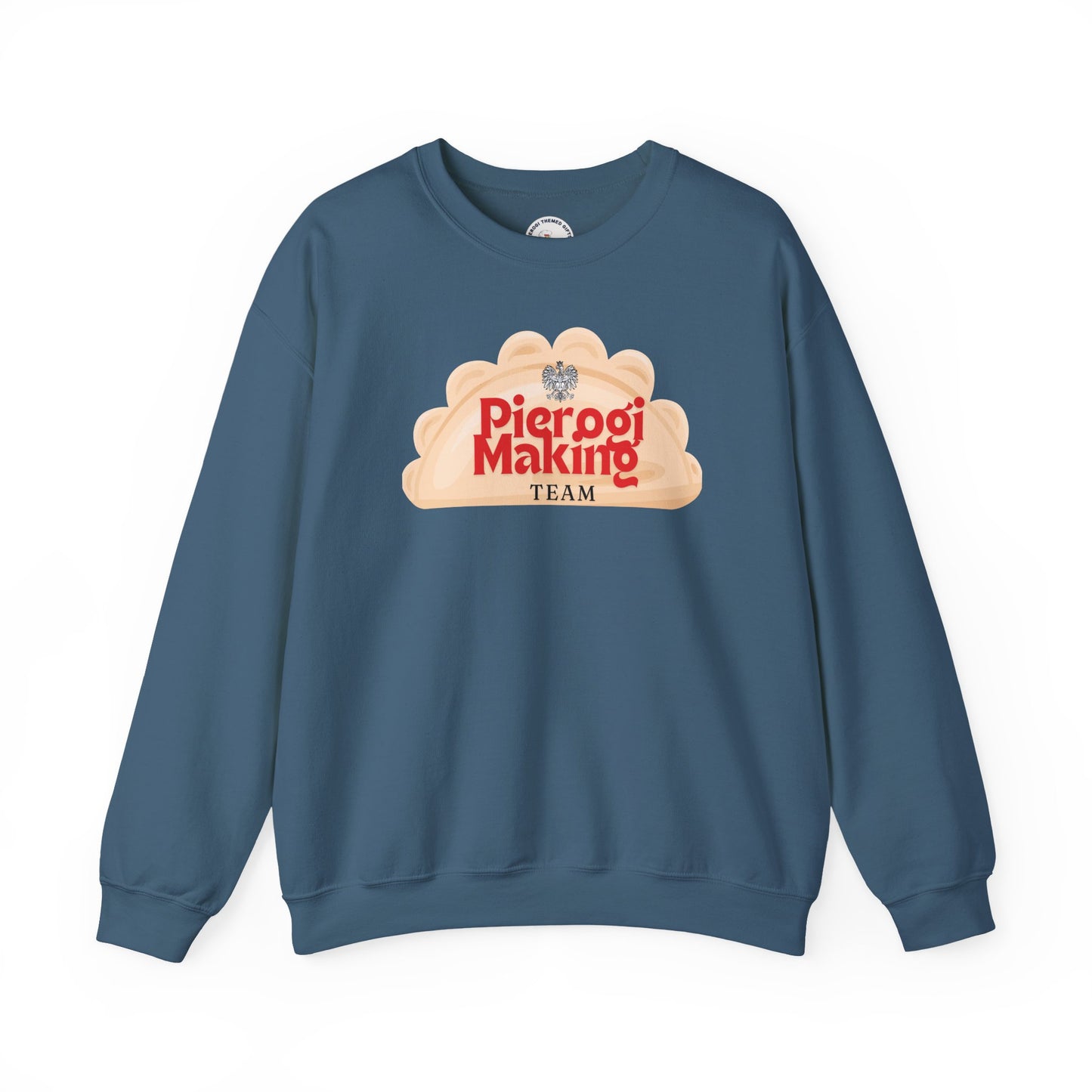 Pierogi Making Team Crewneck Sweatshirt | Polish Pierogi Design With Polish Eagle
