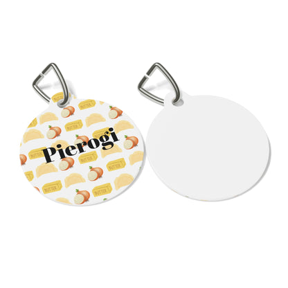 Pierogi Pet Tag - Personalized Polish Dumpling Pattern ID Tag