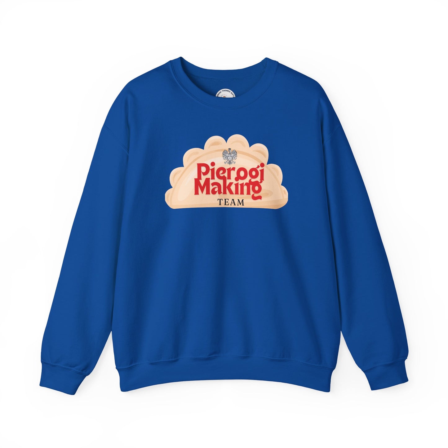 Pierogi Making Team Crewneck Sweatshirt | Polish Pierogi Design With Polish Eagle