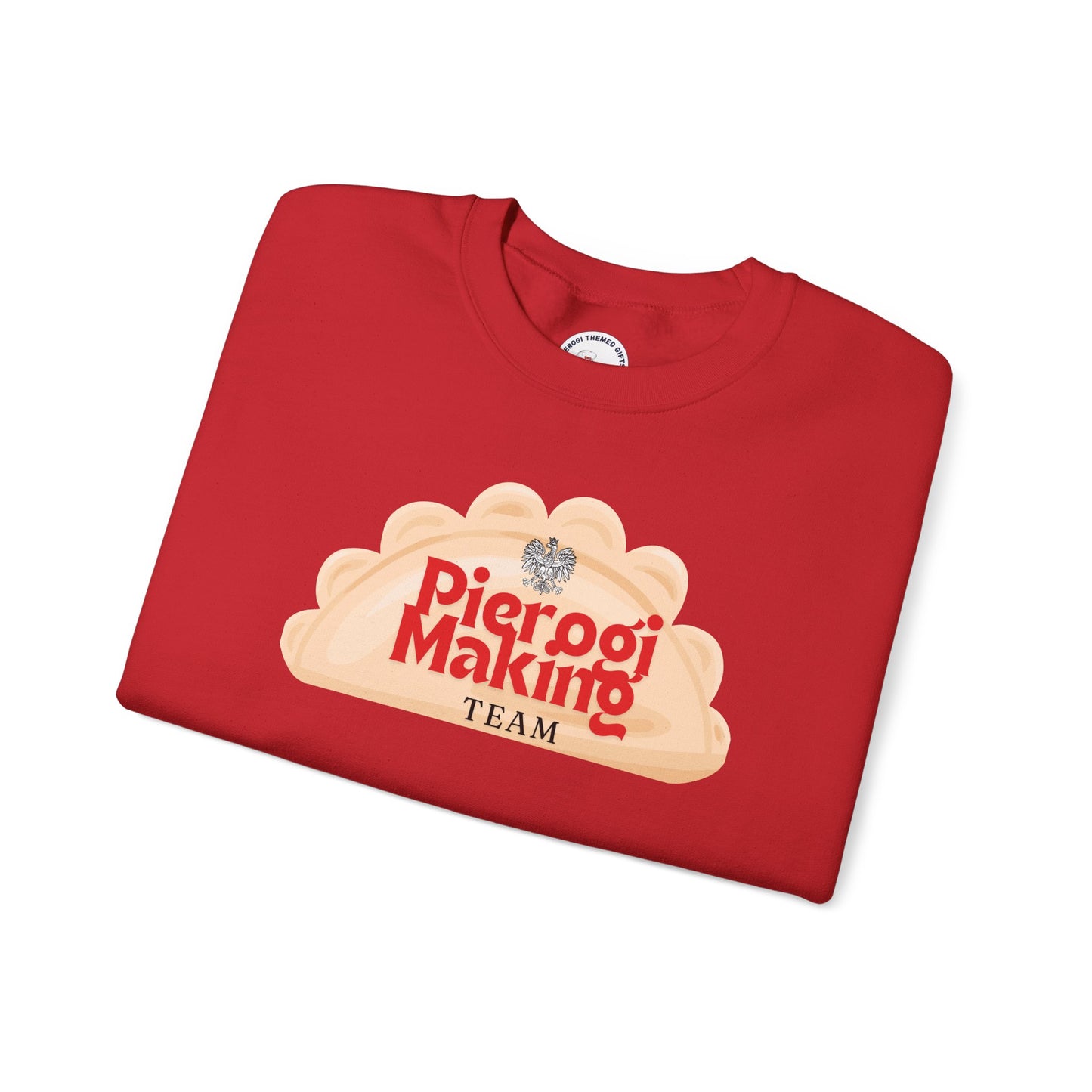 Pierogi Making Team Crewneck Sweatshirt | Polish Pierogi Design With Polish Eagle