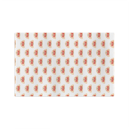 Pierogi Making Team Microfiber Tea Towel | Repeat Pattern with Polish Eagle