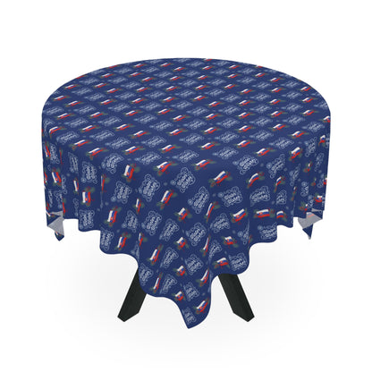 Slovak Winter Wishes Pattern Tablecloth —  Kitchen Dining Decor