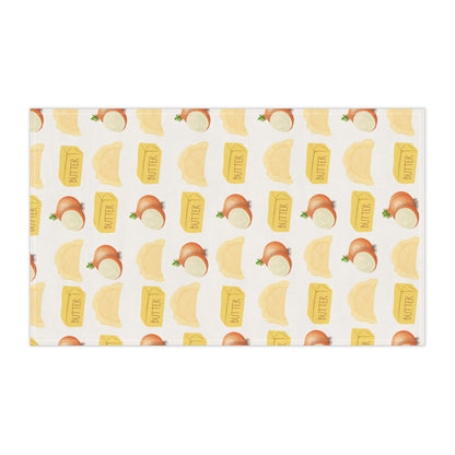 Pierogi, Butter & Onions Tea Towels | Cute Kitchen Decor, Housewarming Gift, Culinary Gift, Farmhouse Style, Kitchen Accessories