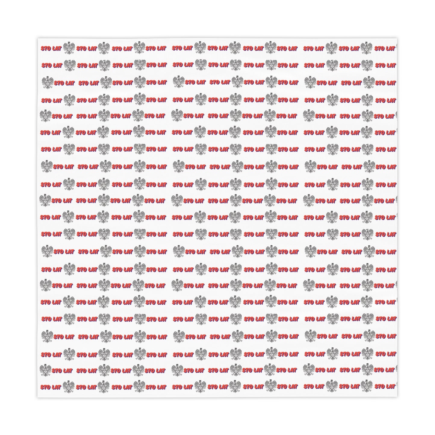 Sto Lat Polish Eagle Pattern Tablecloth —  Kitchen Dining Decor