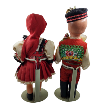 European Folk Dolls Vintage Polish Krakow Region