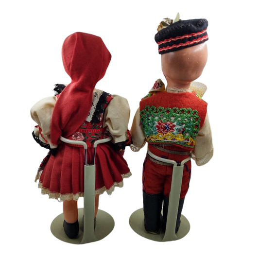 European Folk Dolls Vintage Polish Krakow Region