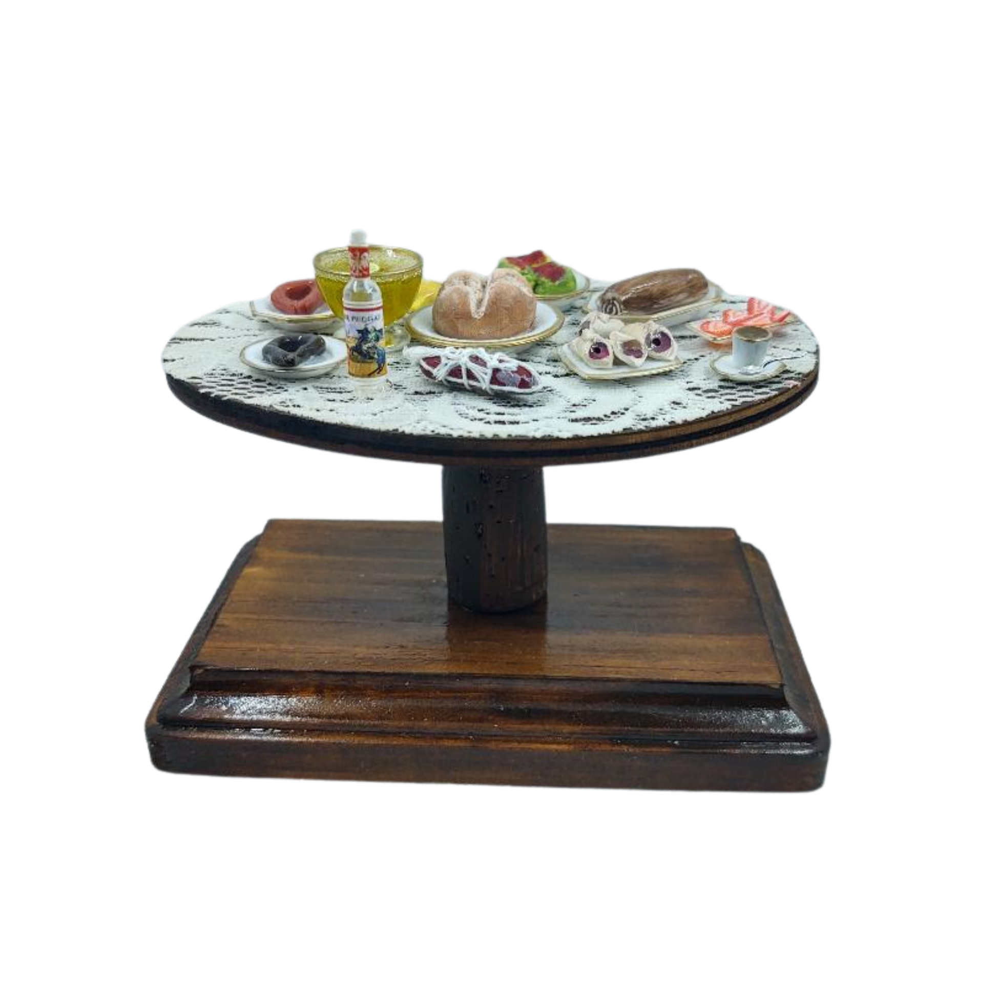 Polish Kitchen Polska Figurine Miniature Diorama in Clear Gable Box 1:12 inch scale Gift Idea for Polish Friend 