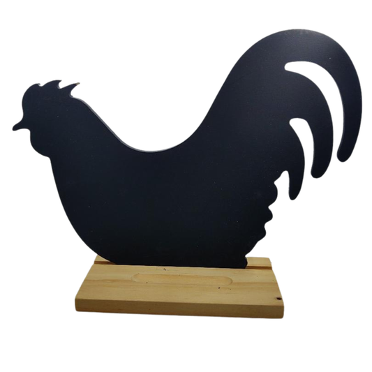 Rooster Chalkboard Craftwood Natural Wood Product by Darice without packaging design_311