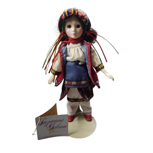 Ukraine Doll Vintage with Glass Eyes 