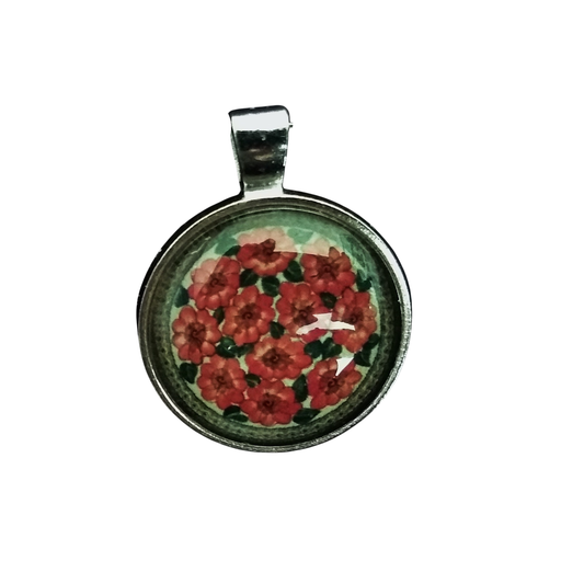 #38 Polish Pottery Jewelry Poppies

