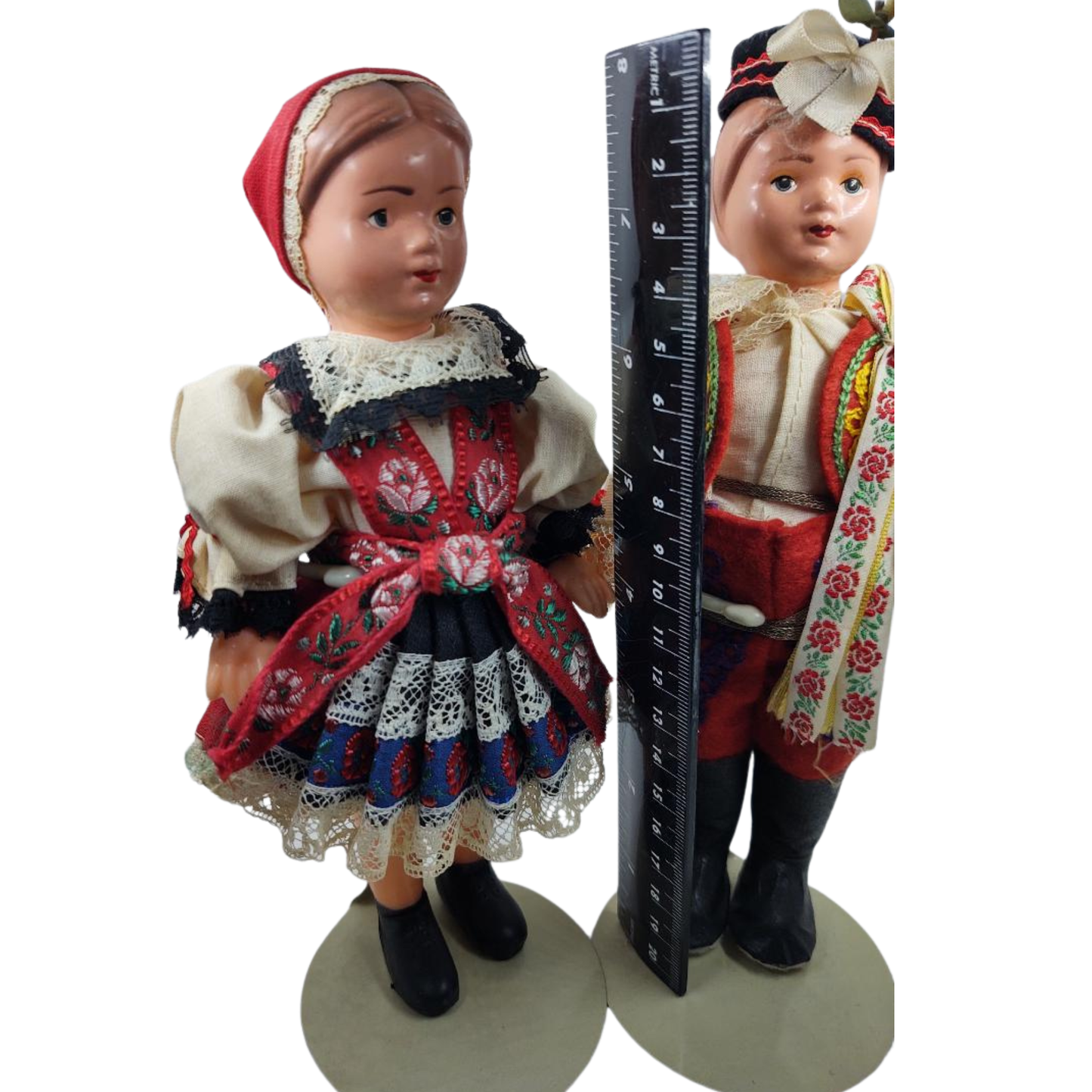 European Folk Dolls Vintage Polish Krakow Region 8 inches tall