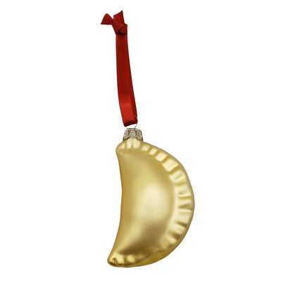 Yellow gold pierogi ornament