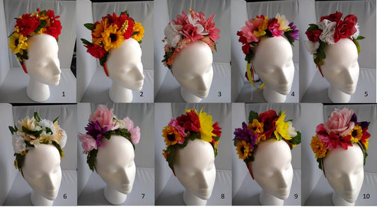 Style numbers 1 through 10 Polish Flower Crown Headband