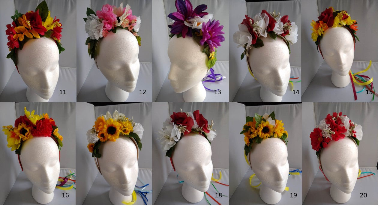 Style number 11 through 20 Polish Flower Crown Headband