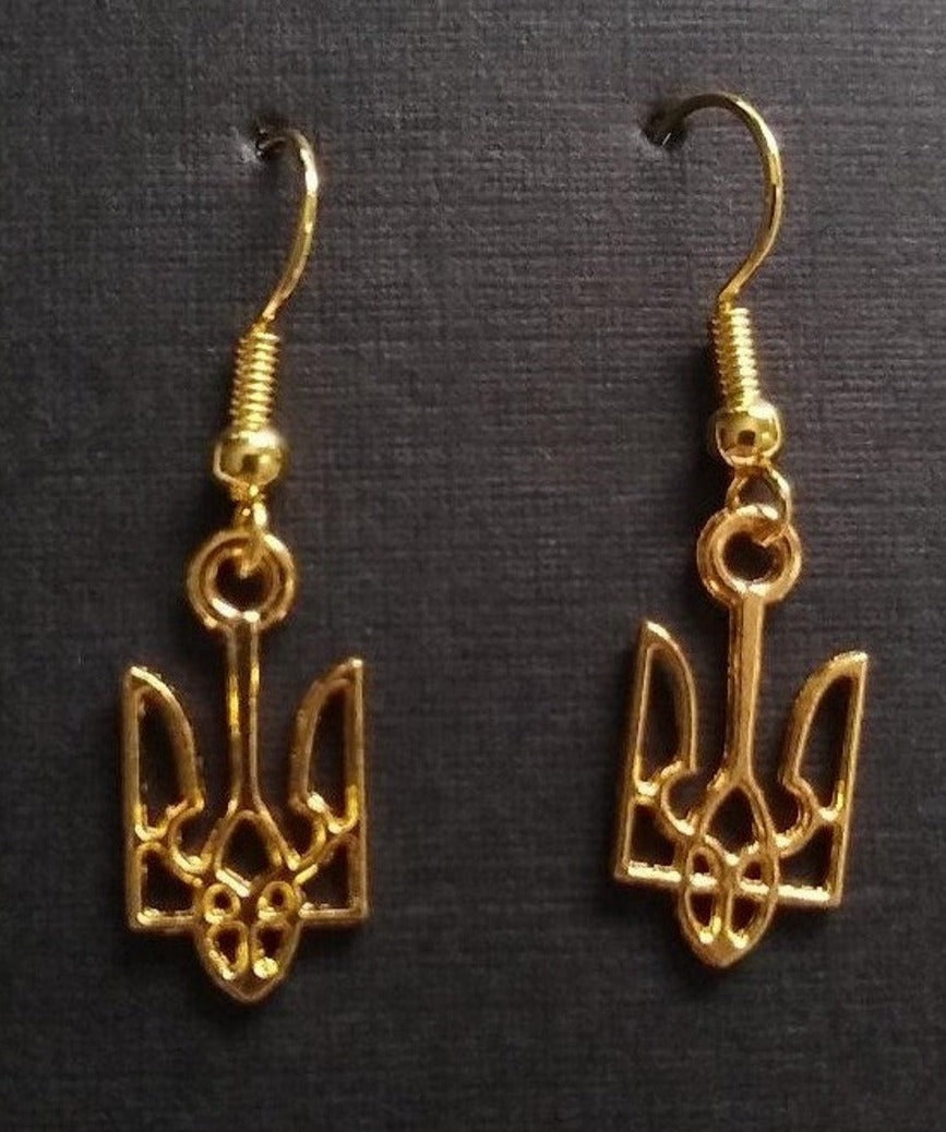 gold colored earrings