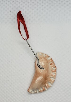 Pierogi with Fork Christmas Ornament